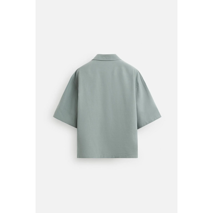 РУБАШКА RELAXED FIT ИЗ СТРУЯЩЕЙСЯ ТКАНИ