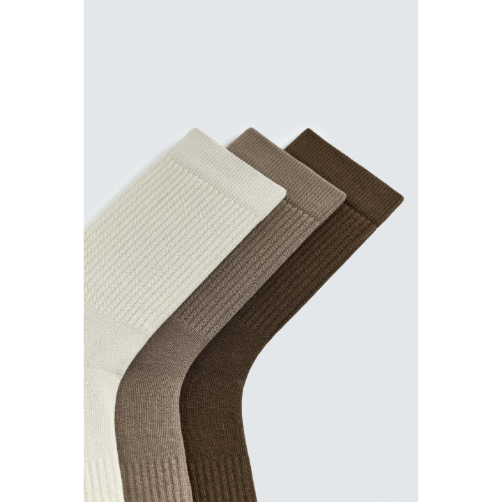 Набор носков из ребристого трикотажа (3 шт.)