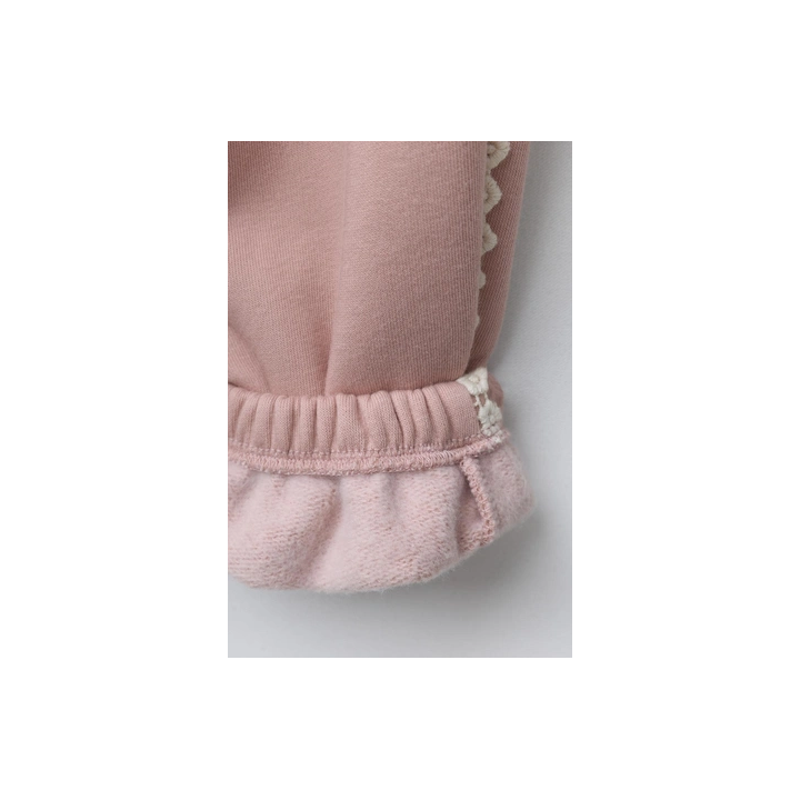 БРЮКИ-ДЖОГГЕРЫ С ЦВЕТОЧНЫМ КРУЖЕВОМ