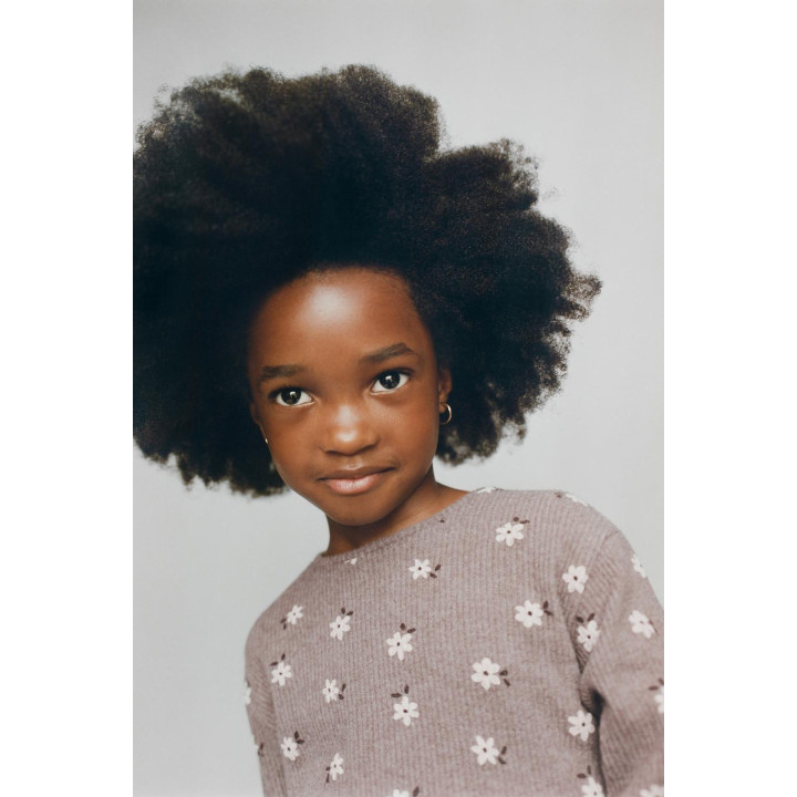 ФУТБОЛКА С ПРИНТОМ И ОБОРКОЙ ИЗ МЯГКОЙ ТКАНИ