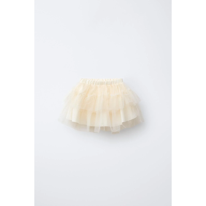 ЮБКА ИЗ ТЮЛЯ С БЛЕСТКАМИ