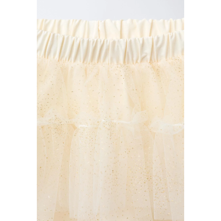 ЮБКА ИЗ ТЮЛЯ С БЛЕСТКАМИ