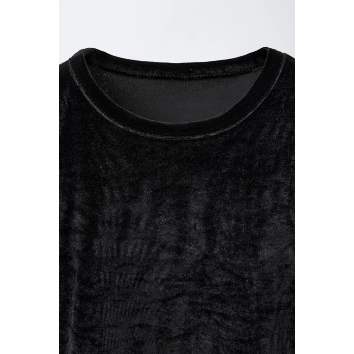 БАРХАТНАЯ ФУТБОЛКА С БАНТАМИ