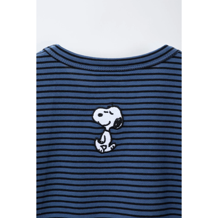 ФУТБОЛКА В ПОЛОСКУ С ВЫШИВКОЙ SNOOPY PEANUTS™