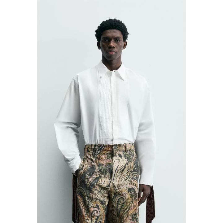 Рубашка limited edition с деталями бантом на груди