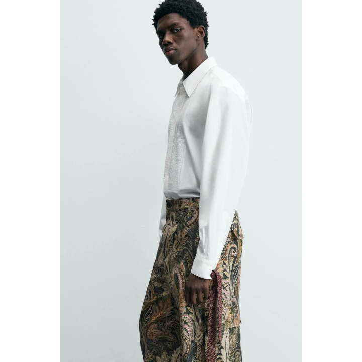 Рубашка limited edition с деталями бантом на груди