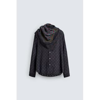 Рубашка с шарфом и полосками limited edition