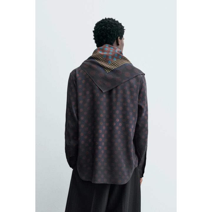 Рубашка с шарфом и полосками limited edition