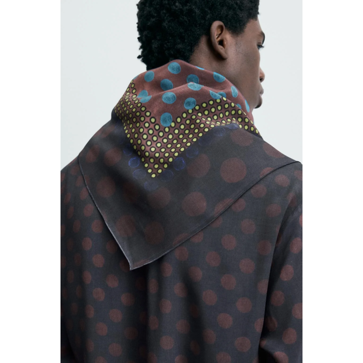 Рубашка с шарфом и полосками limited edition