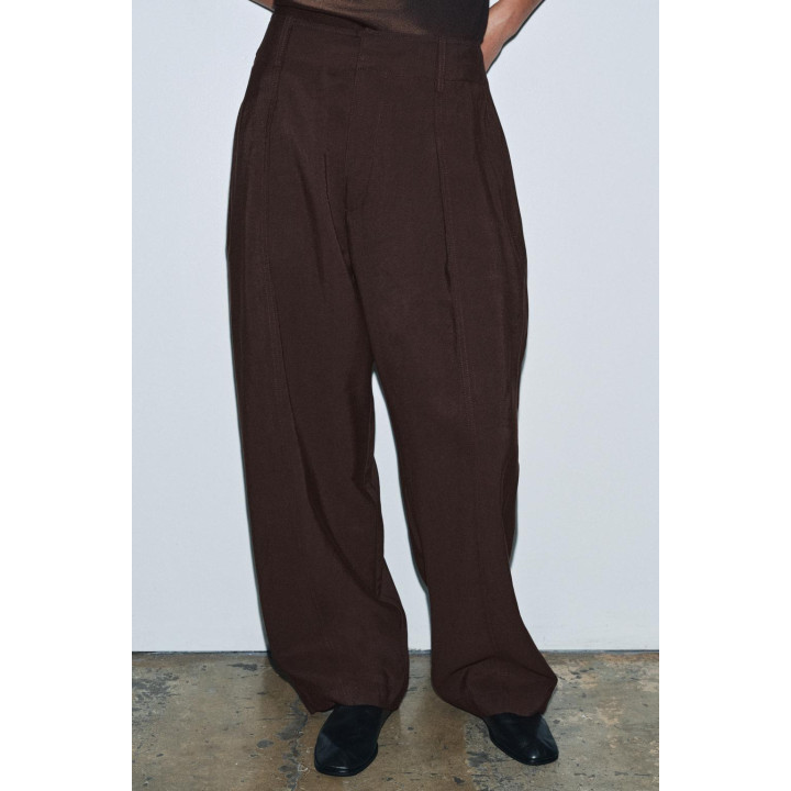 БРЮКИ CARROT WIDE LEG С ПРЯЖКОЙ — ZW COLLECTION