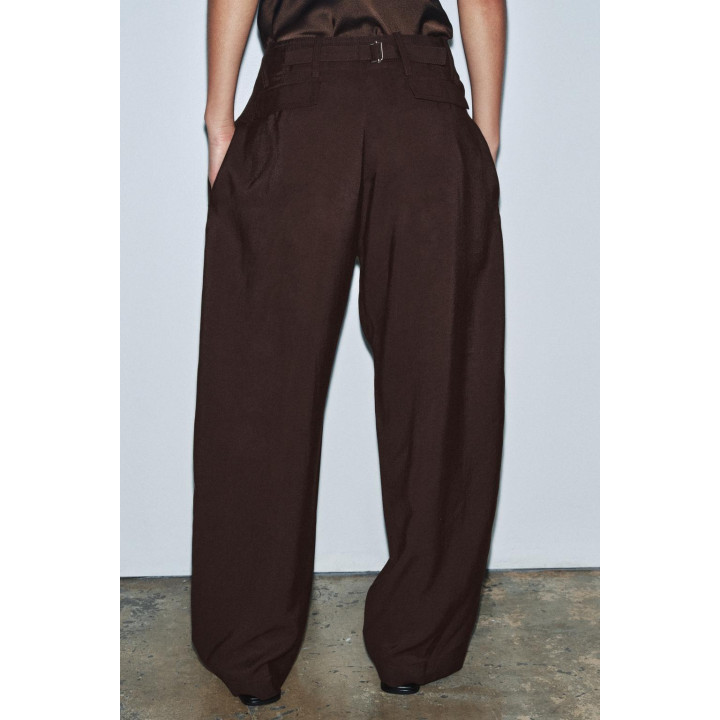 БРЮКИ CARROT WIDE LEG С ПРЯЖКОЙ — ZW COLLECTION