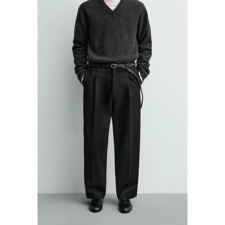 БРЮКИ RELAXED FIT СО СКЛАДКАМИ AARON LEVINE X ZARA