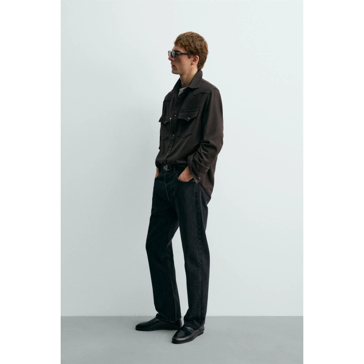 РУБАШКА В СТИЛЕ ВЕСТЕРН ИЗ ШЕРСТИ AARON LEVINE X ZARA