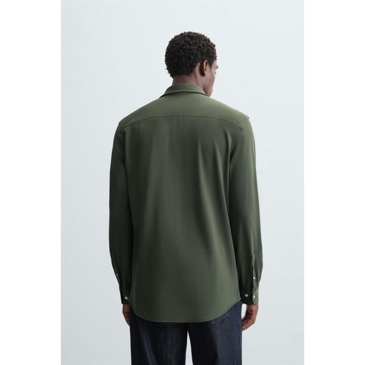 РУБАШКА ИЗ ЭЛАСТИЧНОЙ РЕЛЬЕФНОЙ ТКАНИ