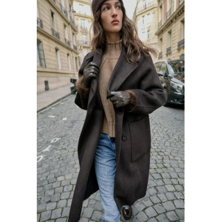 ДЛИННОЕ ДВУБОРТНОЕ ПАЛЬТО ИЗ ШЕРСТИ