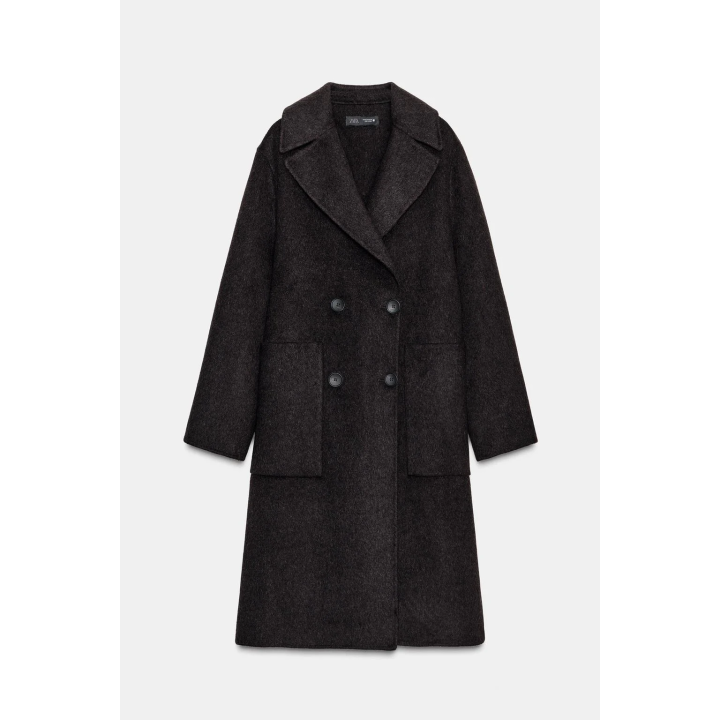 ДЛИННОЕ ДВУБОРТНОЕ ПАЛЬТО ИЗ ШЕРСТИ