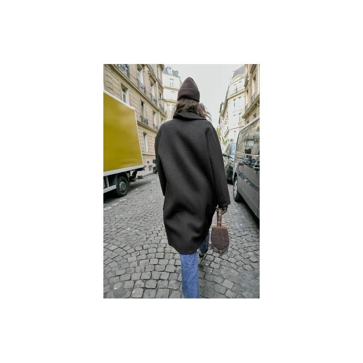 ДЛИННОЕ ДВУБОРТНОЕ ПАЛЬТО ИЗ ШЕРСТИ