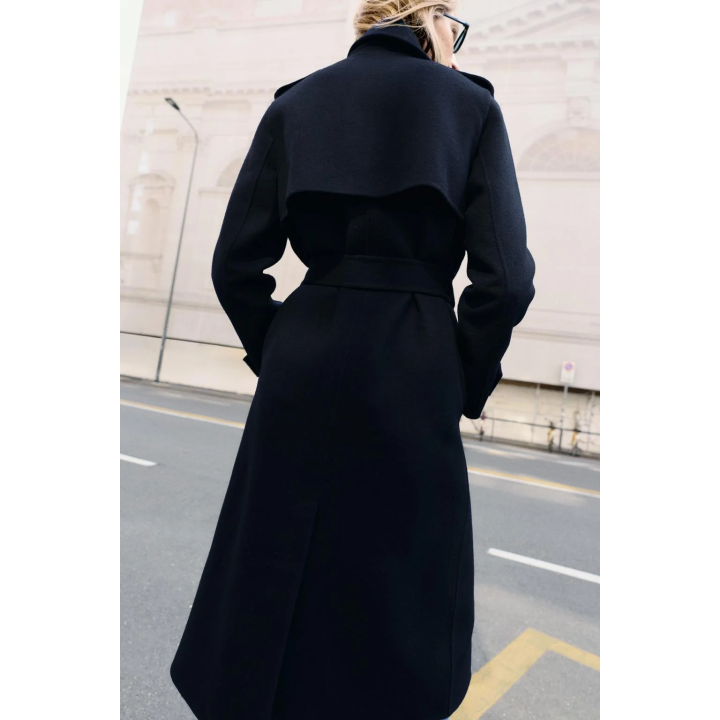 ПАЛЬТО ИЗ ШЕРСТИ С ПОЯСОМ