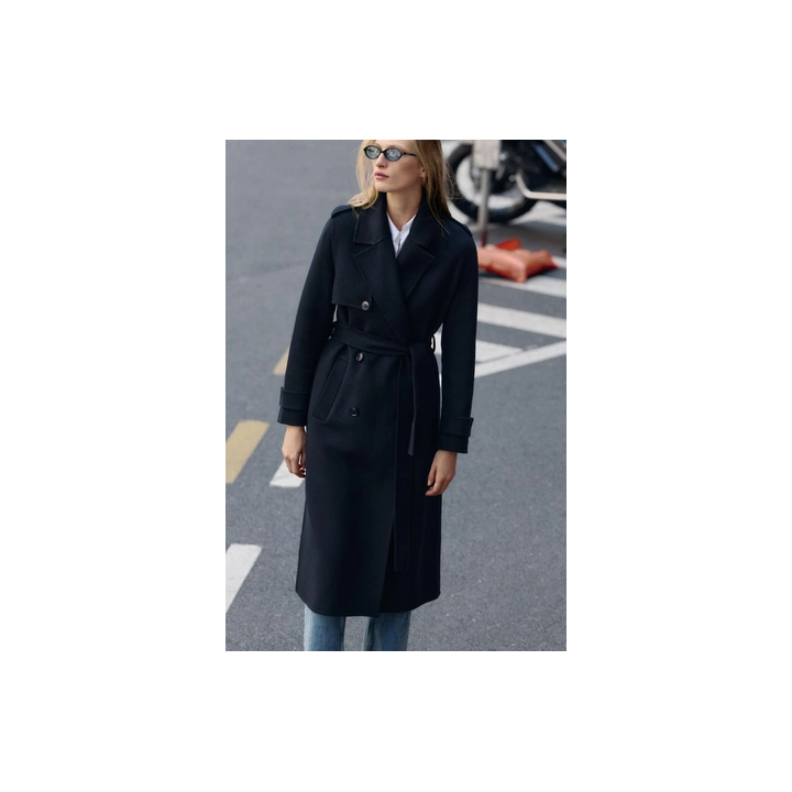 ПАЛЬТО ИЗ ШЕРСТИ С ПОЯСОМ