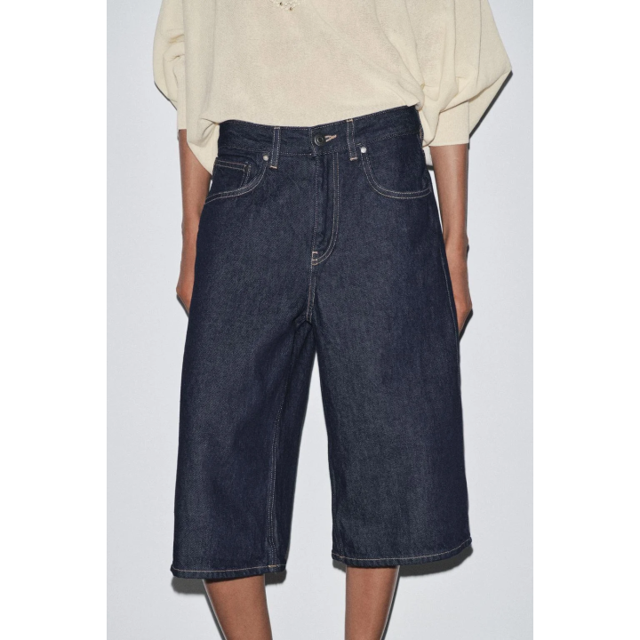 ДЛИННЫЕ ДЖИНСОВЫЕ ШОРТЫ-БЕРМУДЫ — ZW COLLECTION