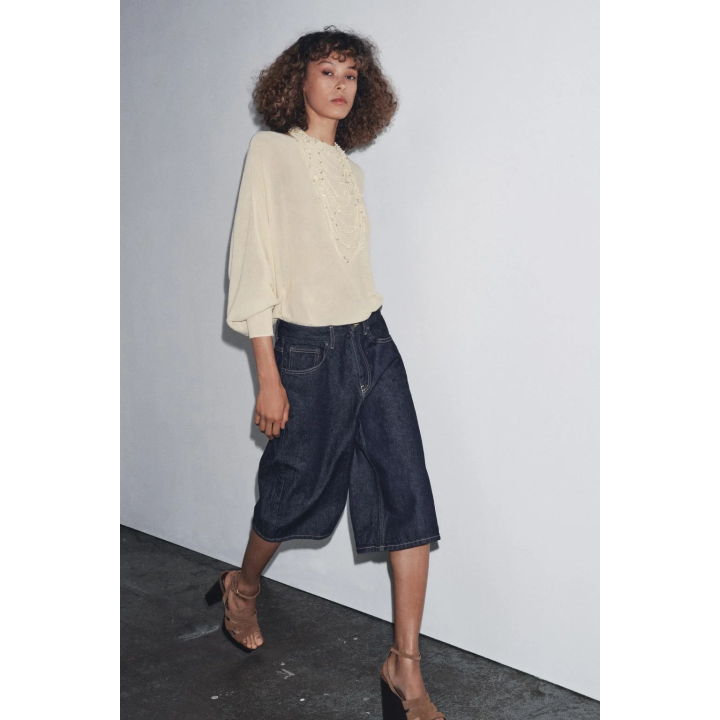 ДЛИННЫЕ ДЖИНСОВЫЕ ШОРТЫ-БЕРМУДЫ — ZW COLLECTION