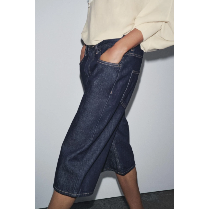 ДЛИННЫЕ ДЖИНСОВЫЕ ШОРТЫ-БЕРМУДЫ — ZW COLLECTION