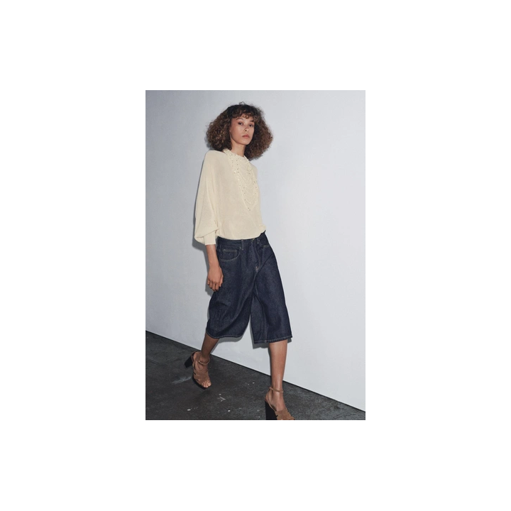 ДЛИННЫЕ ДЖИНСОВЫЕ ШОРТЫ-БЕРМУДЫ — ZW COLLECTION