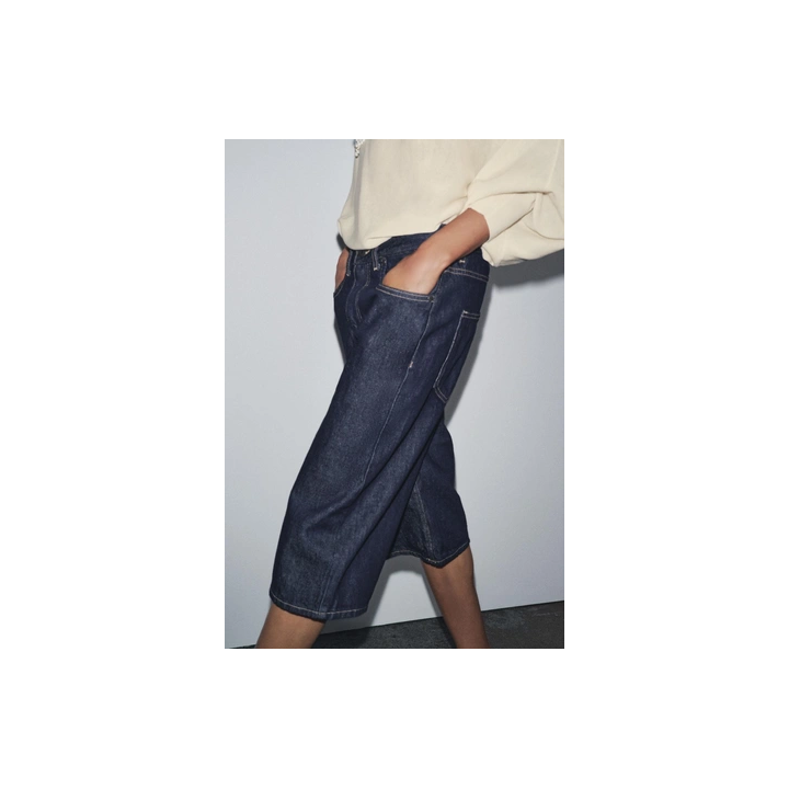 ДЛИННЫЕ ДЖИНСОВЫЕ ШОРТЫ-БЕРМУДЫ — ZW COLLECTION