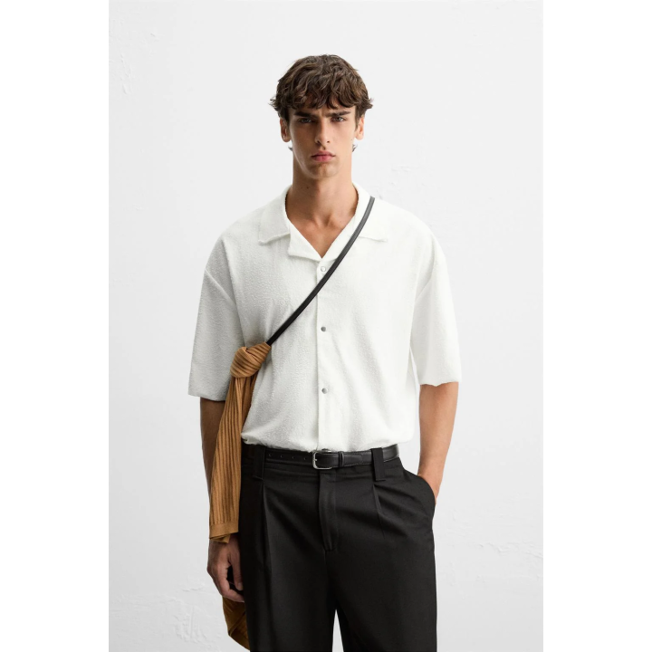 РУБАШКА RELAXED FIT С ТЕКСТУРОЙ