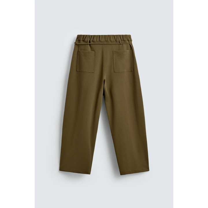 БРЮКИ С ЗАЩИПАМИ И ШНУРКОМ