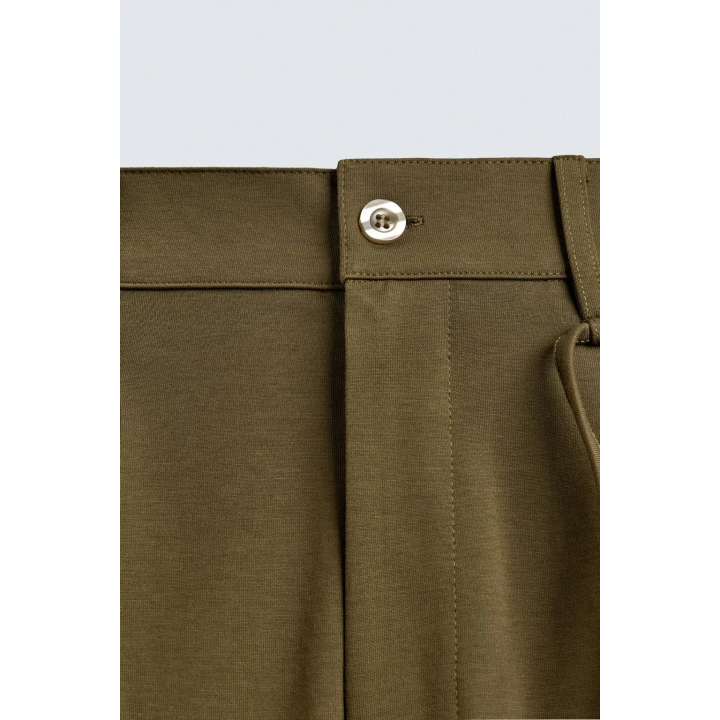 БРЮКИ С ЗАЩИПАМИ И ШНУРКОМ