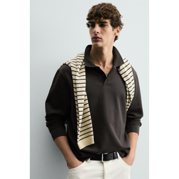 ПОЛО РЕЛЬЕФНОЕ С ЭФФЕКТОМ ПОТЕРТОСТИ