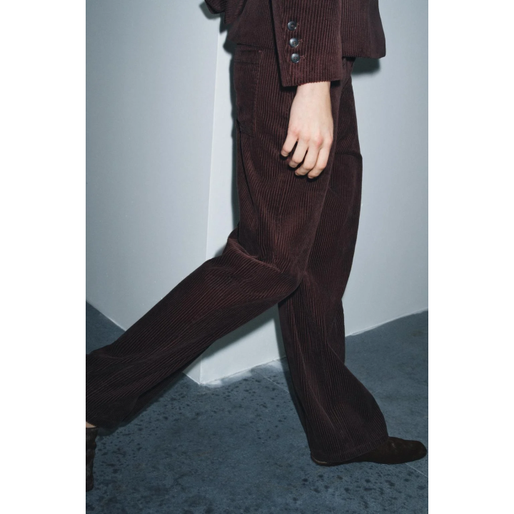 ВЕЛЬВЕТОВЫЕ БРЮКИ WIDE-LEG — ZW COLLECTION