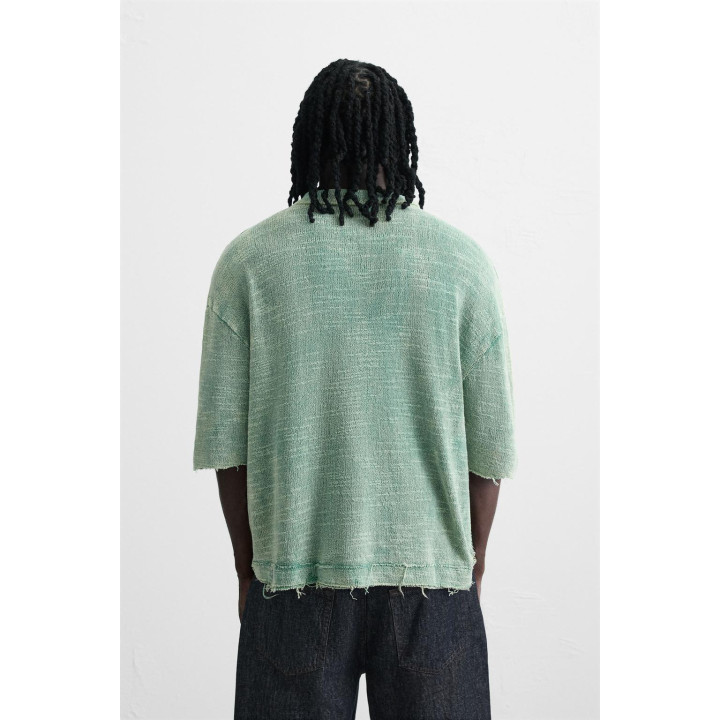 ТРИКОТАЖНОЕ ПОЛО С ЭФФЕКТОМ СТИРКИ