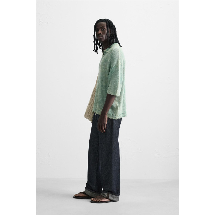 ТРИКОТАЖНОЕ ПОЛО С ЭФФЕКТОМ СТИРКИ