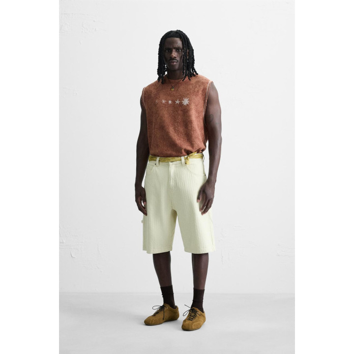 ТРИКОТАЖНАЯ МАЙКА С ЭФФЕКТОМ ПОТЕРТОСТИ