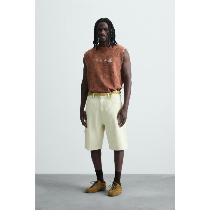 ТРИКОТАЖНАЯ МАЙКА С ЭФФЕКТОМ ПОТЕРТОСТИ