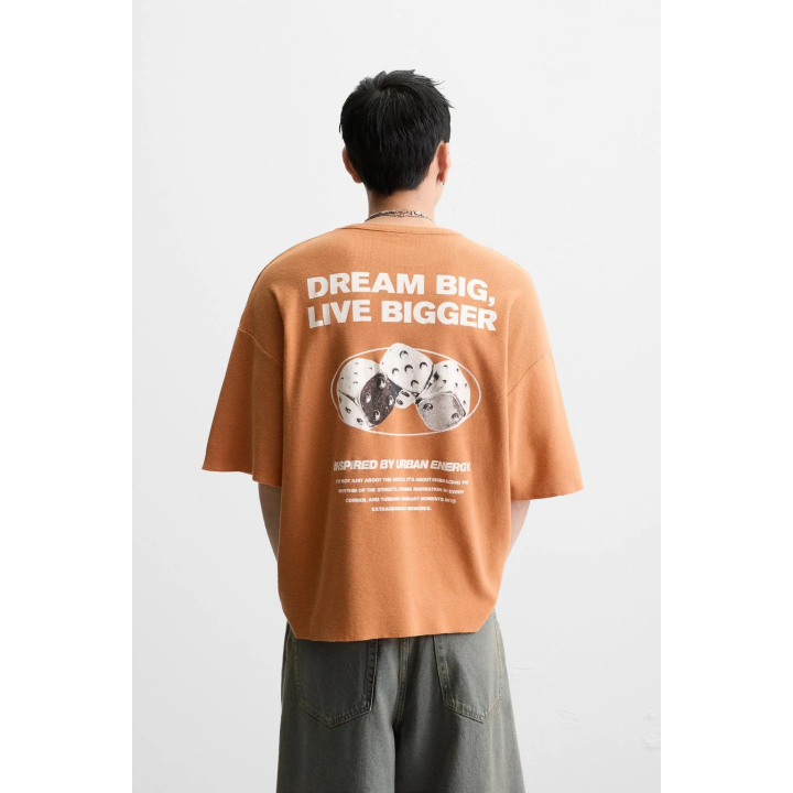 Футболка вязаная с принтом в морском стиле