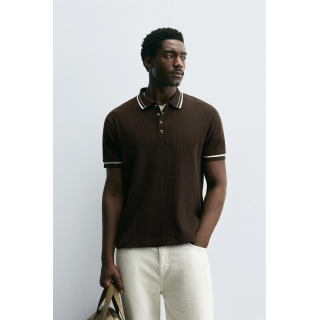 ПОЛО В РУБЧИК С КОНТРАСТНОЙ ОТДЕЛКОЙ