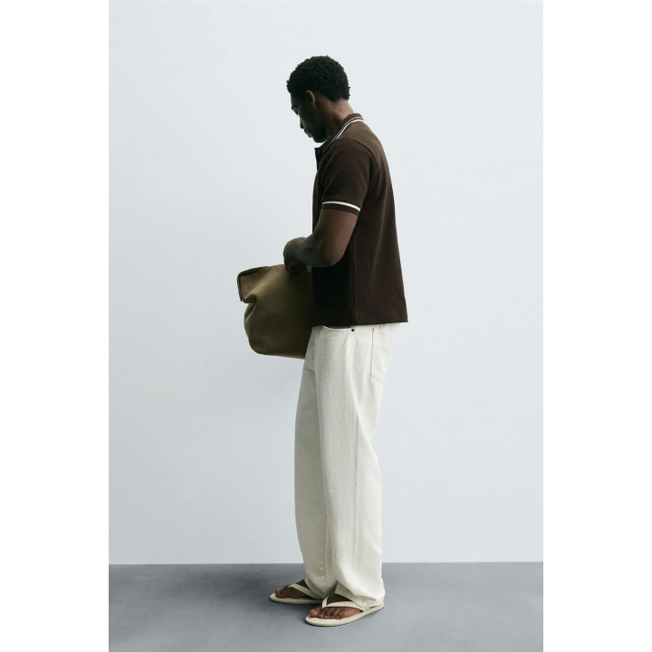 ПОЛО В РУБЧИК С КОНТРАСТНОЙ ОТДЕЛКОЙ