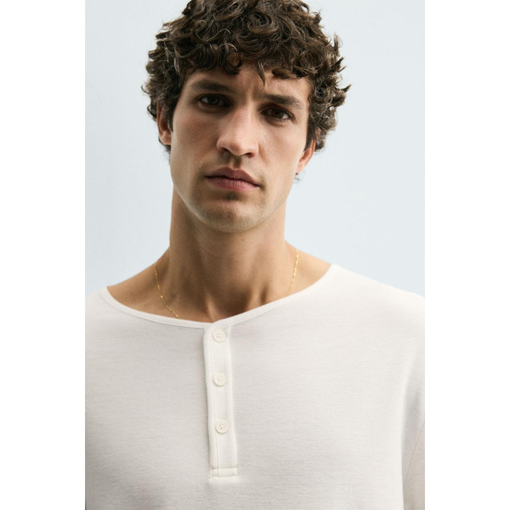 ФУТБОЛКА В КЛЕТКУ С ВОРОТНИКОМ НА ПУГОВИЦАХ