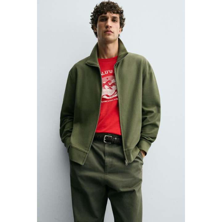 ЛЕГКАЯ ТОЛСТОВКА С ВОРОТНИКОМ НА МОЛНИИ