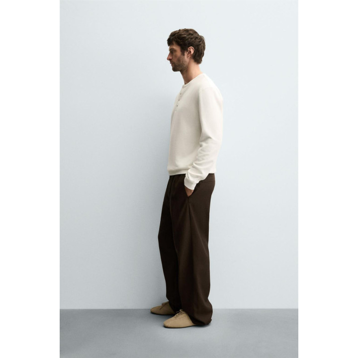 ЛОНГСЛИВ В РУБЧИК С ПУГОВИЦАМИ НА ГОРЛОВИНЕ