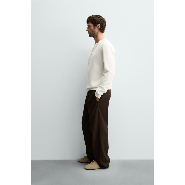 ЛОНГСЛИВ В РУБЧИК С ПУГОВИЦАМИ НА ГОРЛОВИНЕ