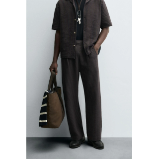 БРЮКИ ИЗ ЖАТОГО ХЛОПКА В ПОЛОСКУ COMFORT