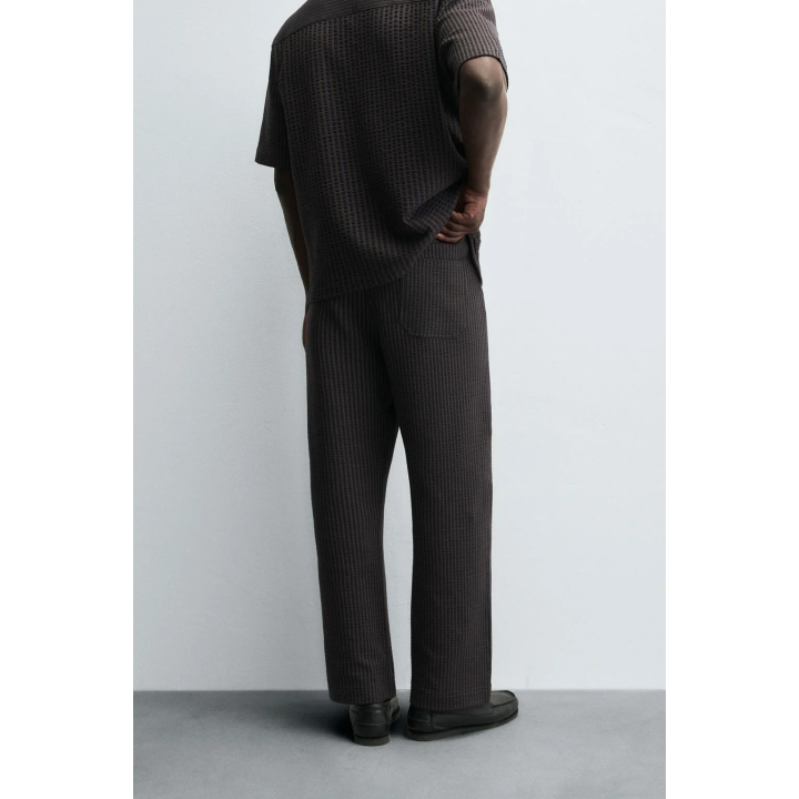 БРЮКИ ИЗ ЖАТОГО ХЛОПКА В ПОЛОСКУ COMFORT