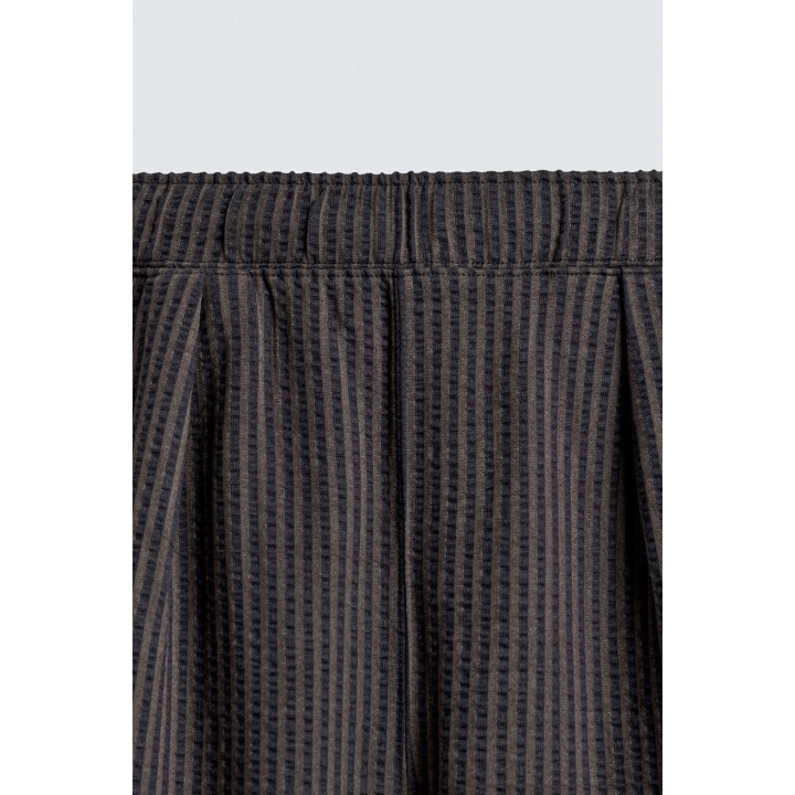 БРЮКИ ИЗ ЖАТОГО ХЛОПКА В ПОЛОСКУ COMFORT