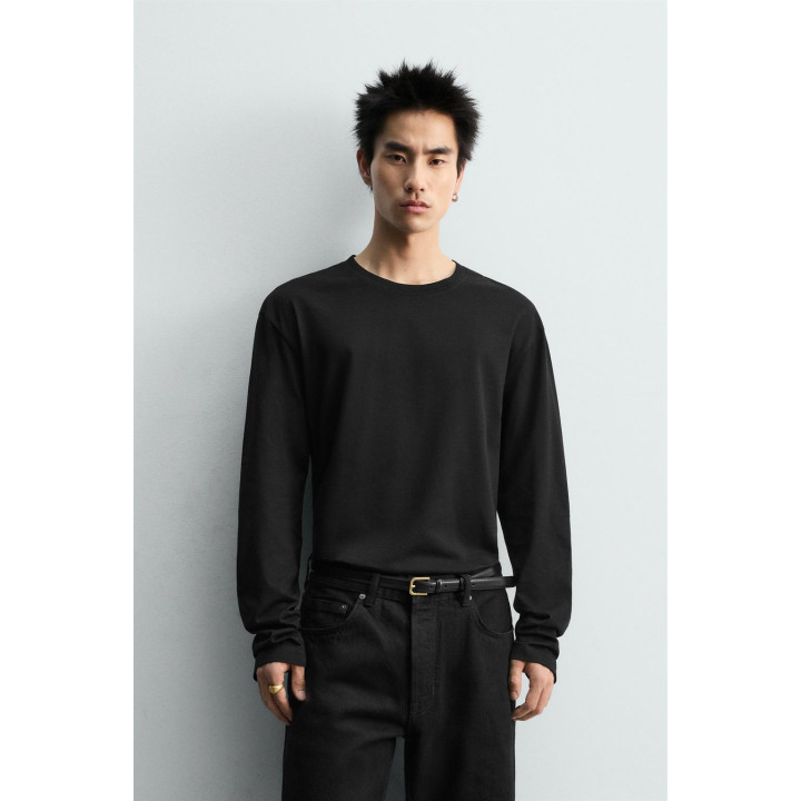 МЕРСЕРИЗОВАННАЯ ФУТБОЛКА С ДЛИННЫМИ РУКАВАМИ — LIMITED EDITION