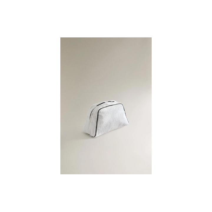 TERRY WASH BAG WITH TRIM DETAIL