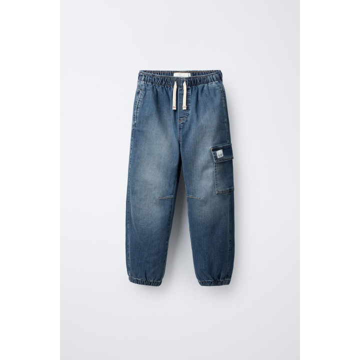 Джоггеры-карго из денима